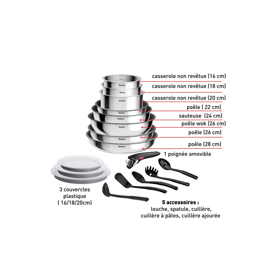 TEFAL INGENIO COOK EAT L881SR04 17 PIECES n°7