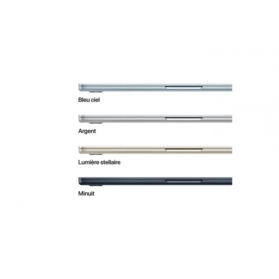 Apple Air 13'' 512 Go SSD 16 Go RAM Puce M4 CPU 10 cours GPU 10 cours Minuit n°3