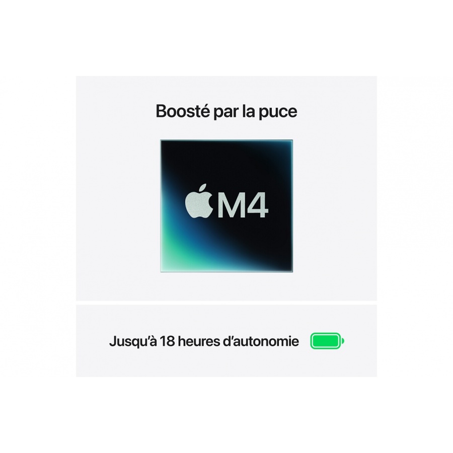Apple Air 15'' 256 Go SSD 16 Go RAM Puce M4 CPU 10 cours GPU 10 cours Minuit n°4