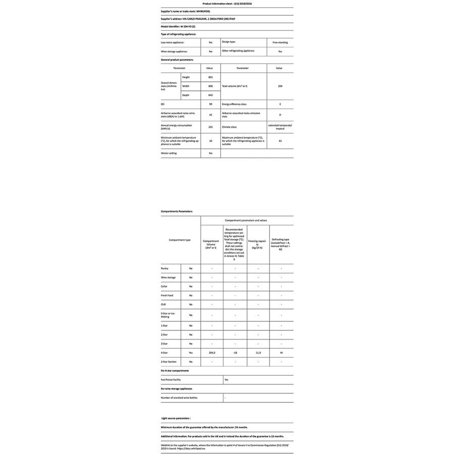 WHIRLPOOL W204FO n°6