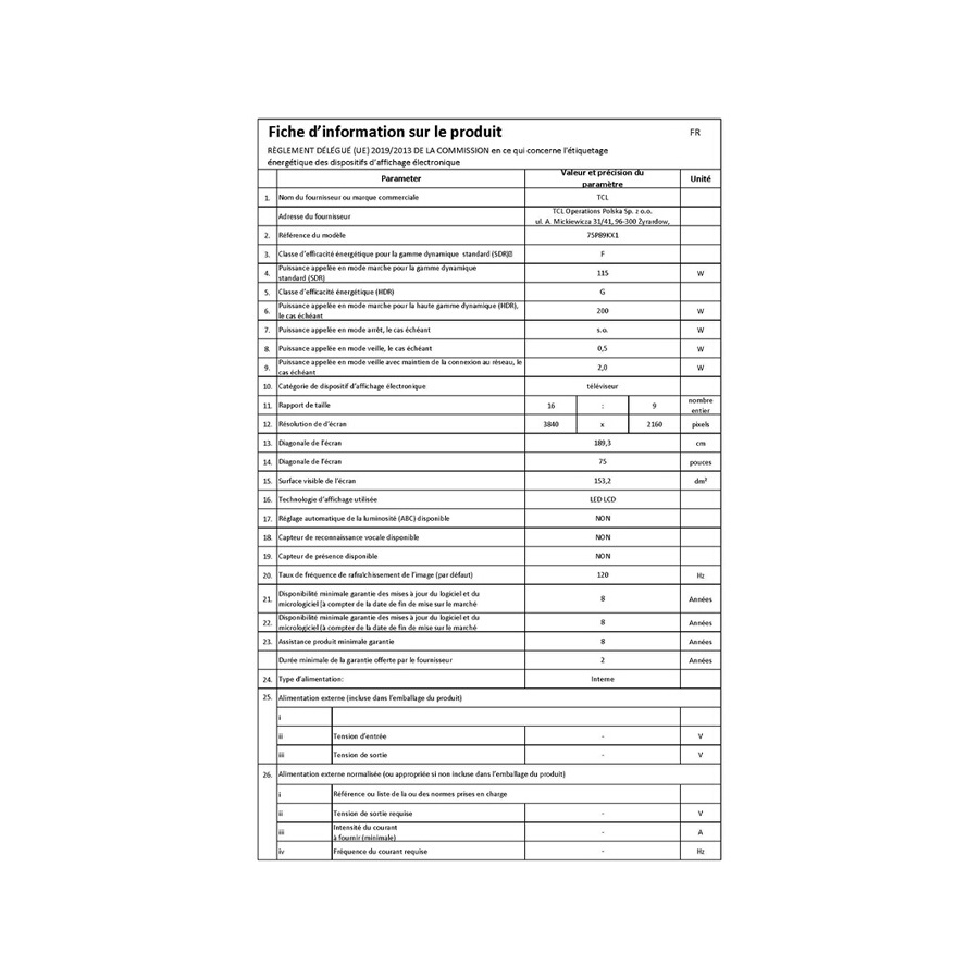 TCL 75P89K 2025 n°11