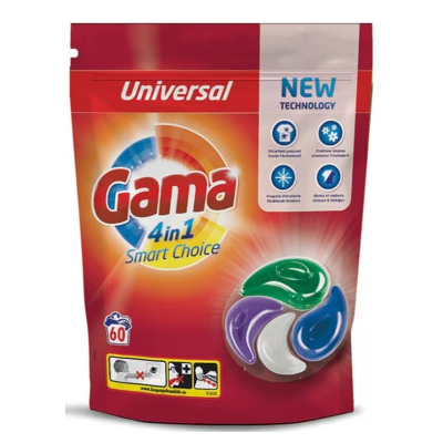 GAMA LESSIVE 4 EN 1 SACHET DE 60 DOSES