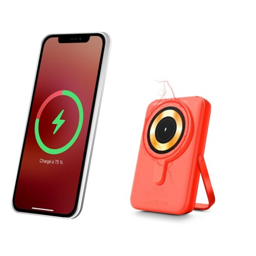 Urban Factory MAGNEE POWER: WIRELESS MAGNETIC UNIVERSAL POWERBANK 10.000MAH - NEON ORANGE n°5