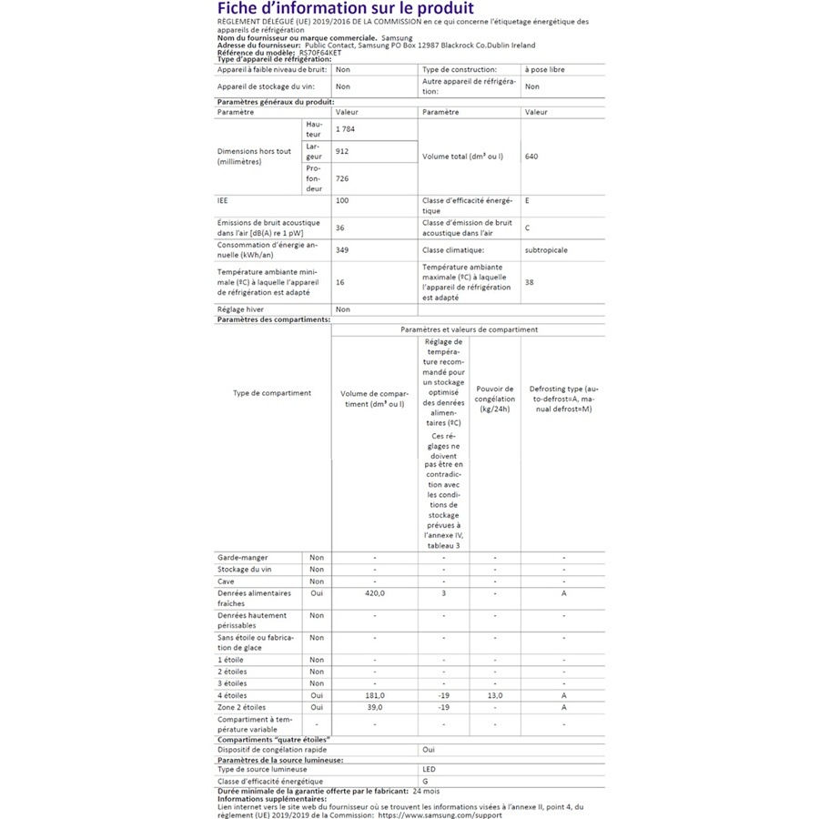 Samsung RS70F64KETEF n°12