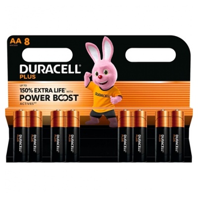 Duracell Piles alcalines AA Duracell Plus, 1,5V