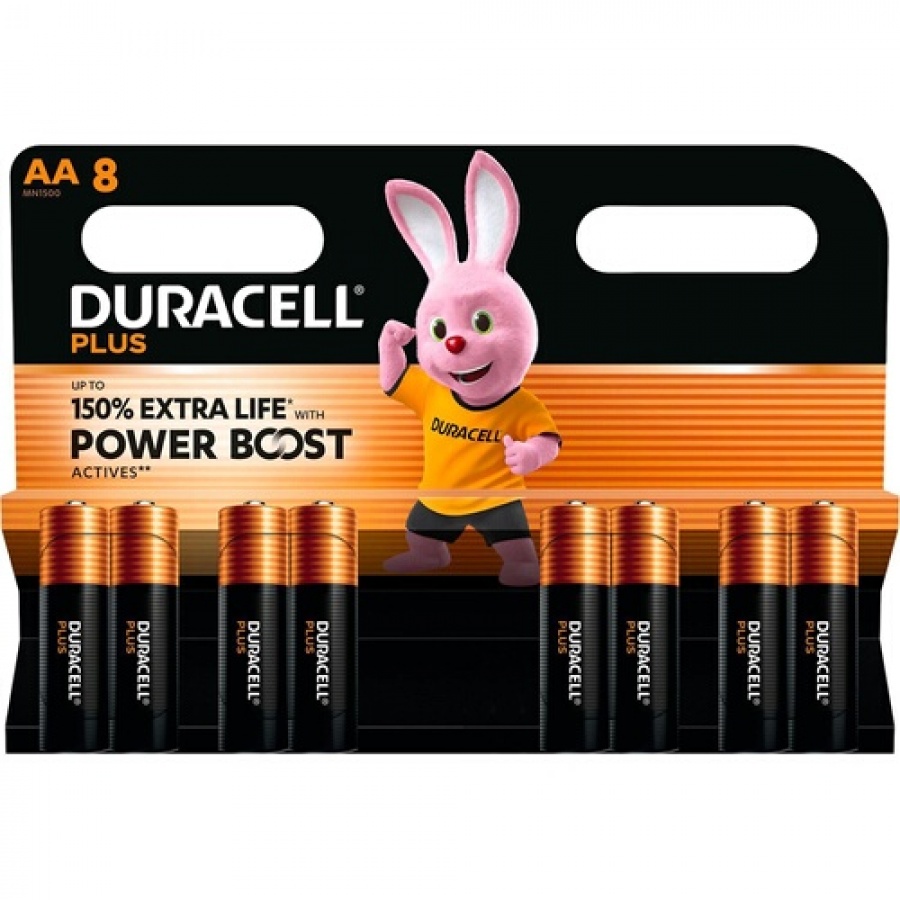 Duracell Piles alcalines AA Duracell Plus, 1,5V