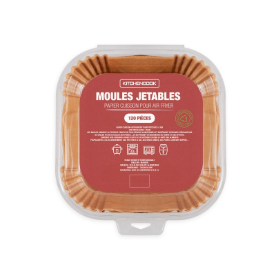 KITCHEN COOK MOULES JETABLES AIR FRYER - 120 PCS