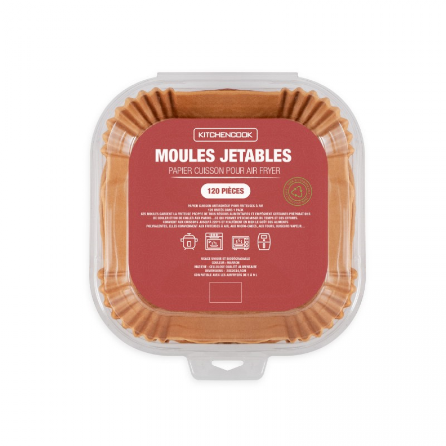KITCHEN COOK MOULES JETABLES AIR FRYER - 120 PCS n°1