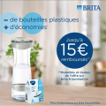 BRITA BOUTEILLE FILTRANTE BLANC/GRAPHITE - 2 MICRODISCS FILTRANTS INCLUS