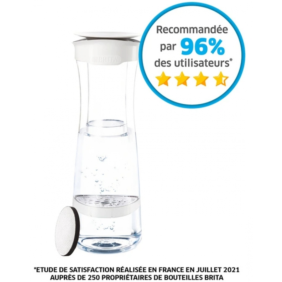BRITA BOUTEILLE FILTRANTE BLANC/GRAPHITE - 2 MICRODISCS FILTRANTS INCLUS n°4