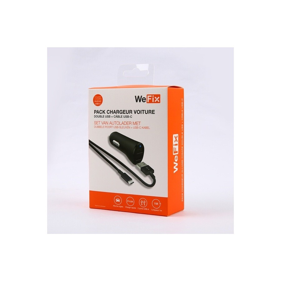 Wefix Chargeur Allume cigare x2 USB 4,8A n°3