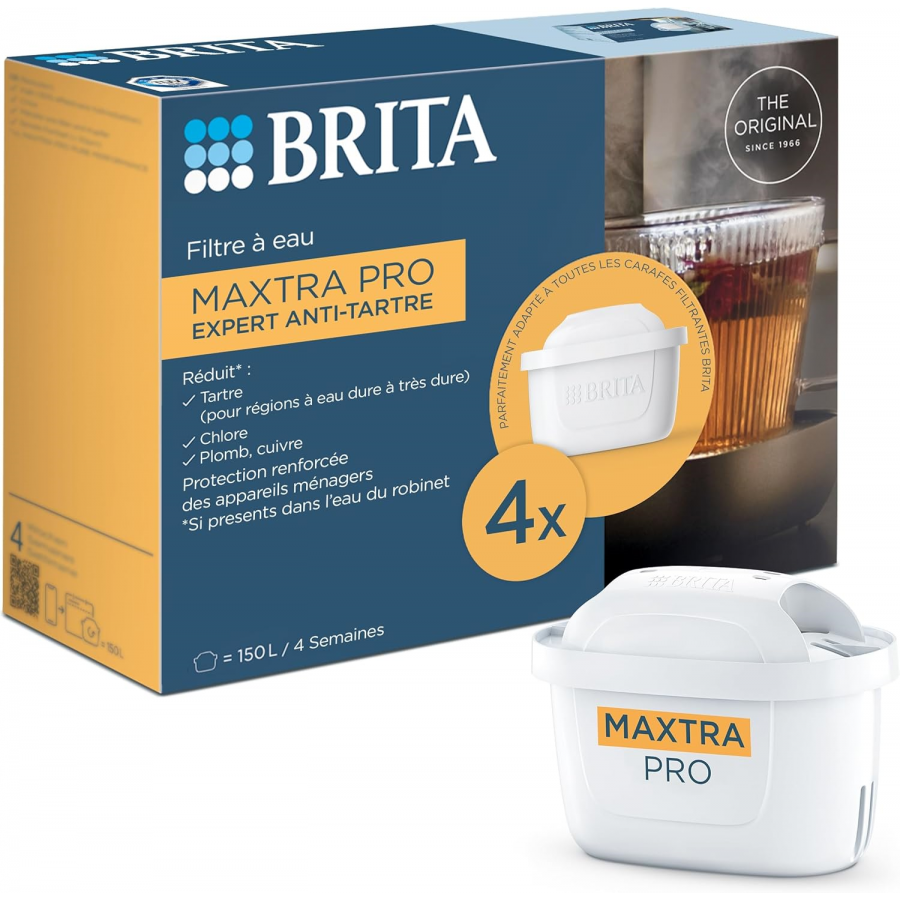 BRITA PACK 4 MAXTRA PRO - EXPERT ANTI-TARTRE n°1