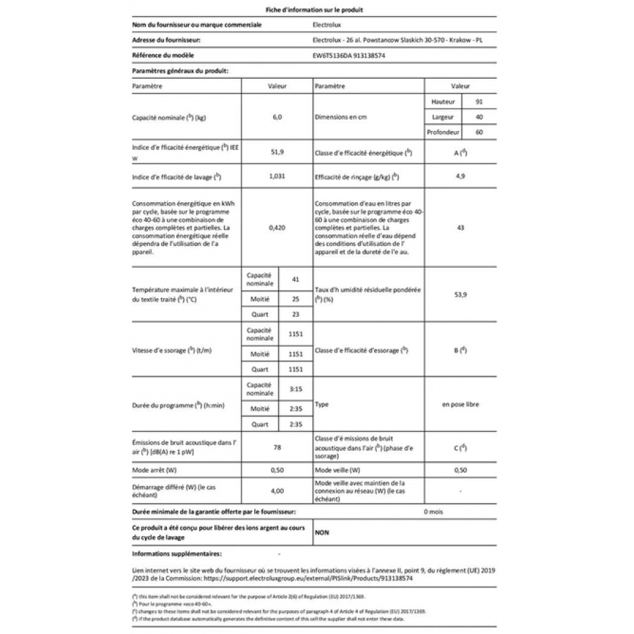 ELECTROLUX EW6T5136DA n°8