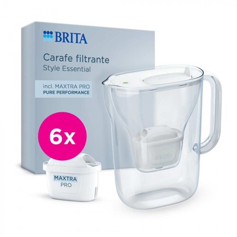 Brita BRITA Style Essential blanche 6 cartouches MAXTRA PRO pure performance- Carafe Offerte n°1