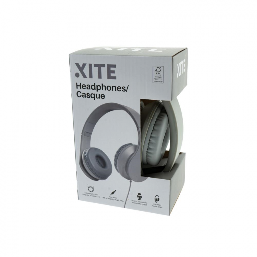 XITE CASQUE AUDIO GRIS MICRO INTEGRE n°1