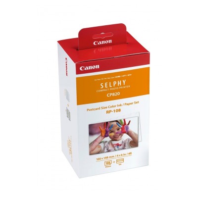 Canon Canon Kit encre et papiers d'origine pour Imprimante Photo Selphy 108 tirages 100x148mm + 2 cassettes