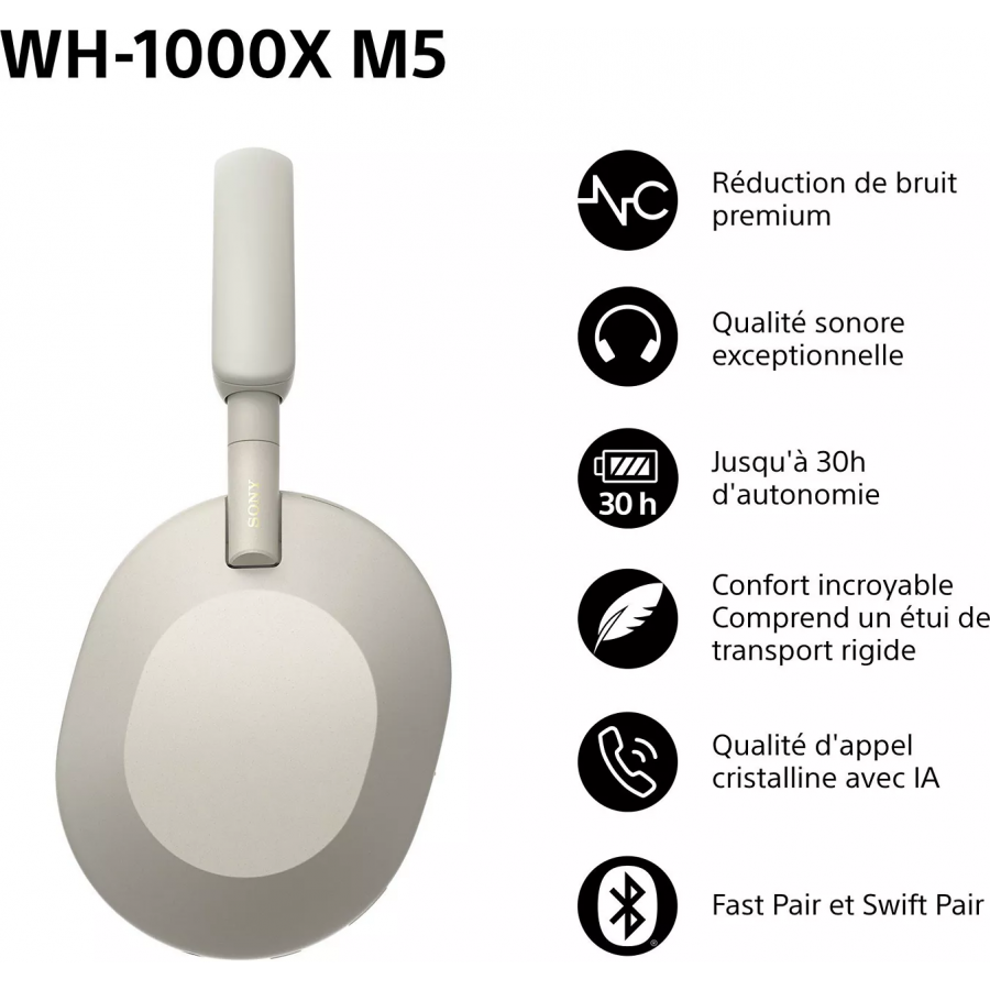 SONY WH1000XM5 ARGENT n°5