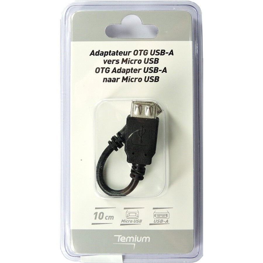 Temium ADAPTATEUR USB OTG MICRO B (mâle) VERS USB (femelle) n°1